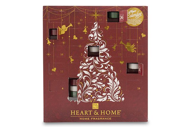 calendario dell’avvento con mini candele Heart&Home