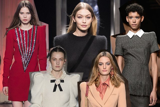 da sinistra Genny, Philosophy di Lorenzo Serafini, Alberta Ferretti, Elisabetta Franchi, Fendi
