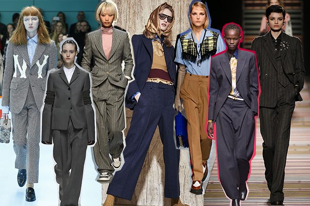 da sinistra Gucci, Jil Sander, Ermanno Scervino, The Gigi, N.21, Salvatore Ferragamo, Etro