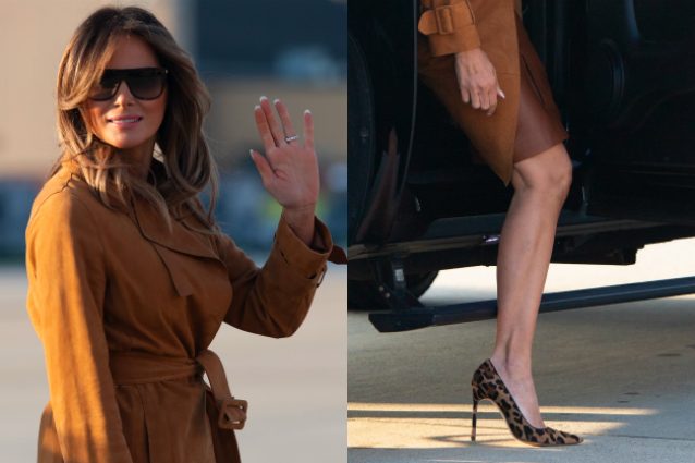 Melania Trump, visita in Africa con le scarpe leopardate