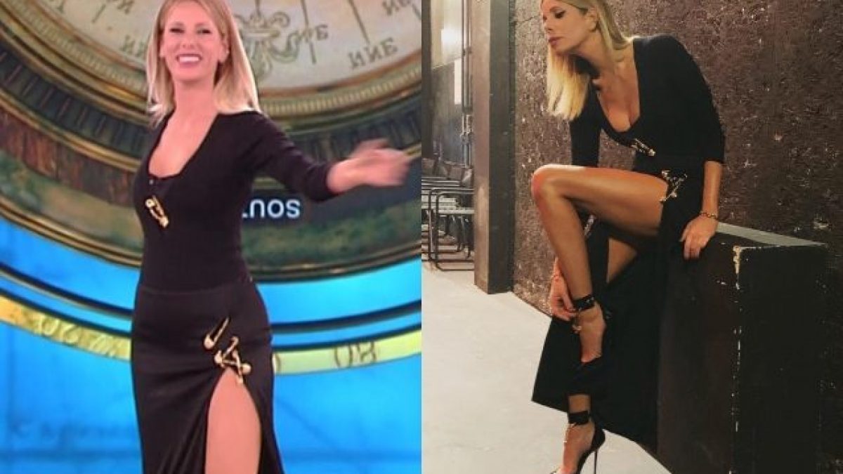 Isola dei Famosi 2019, puntata 6: Alessia Marcuzzi in nero con le spille,  il maxi spacco è hot