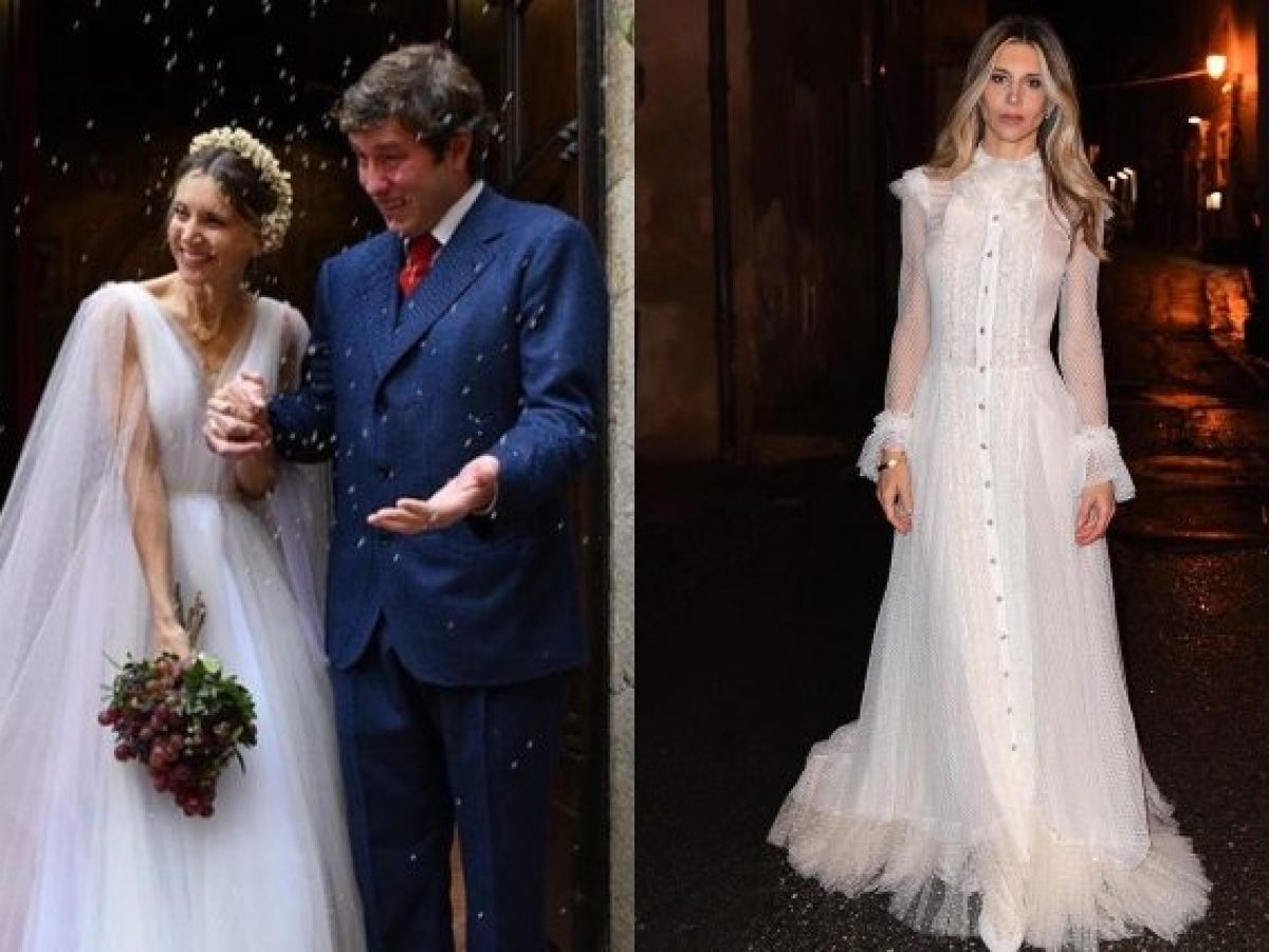 Nicoletta Romanoff sposa romantica: due abiti bianchi per le seconde