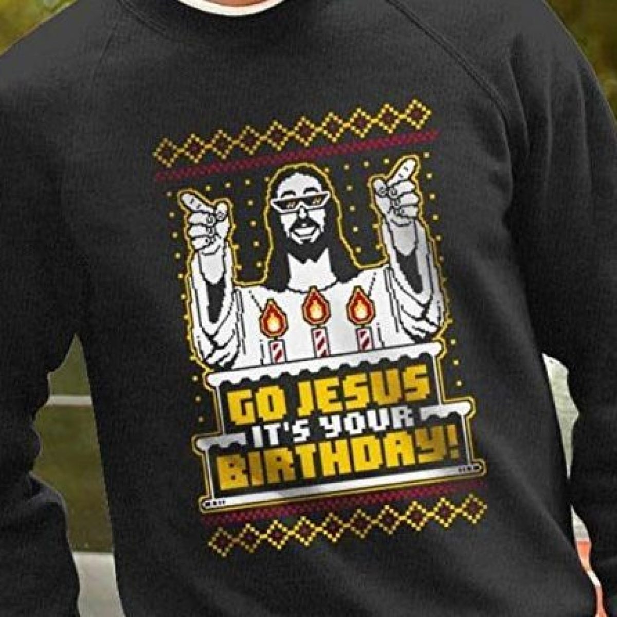 Go Jesus It's Your Birthday Felpa da Donna Shirtgeil Maglione Brutto di  Natale per lei lencicol Felpe senza cappuccio Abbigliamento