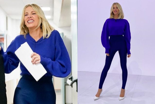 Alessia Marcuzzi torna a Le Iene: la sua seconda puntata è in leggings e maglione over