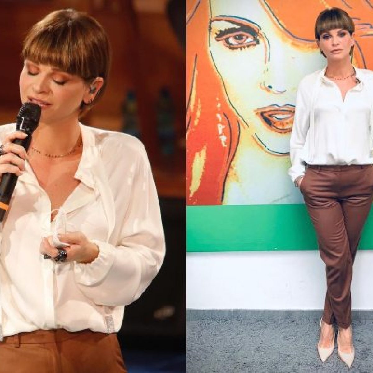 Alessandra Amoroso Torna Ad Amici Il Look Chic Con Pantaloni E Camicia Vale Quasi 2mila Euro