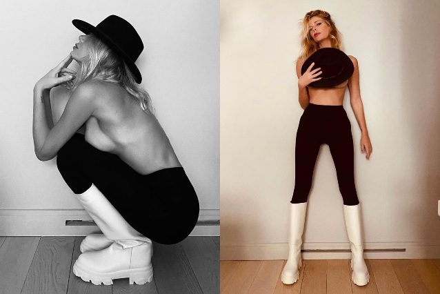 Alessia Marcuzzi in topless rilancia i leggings per uscire: sono il  must-have di stagione