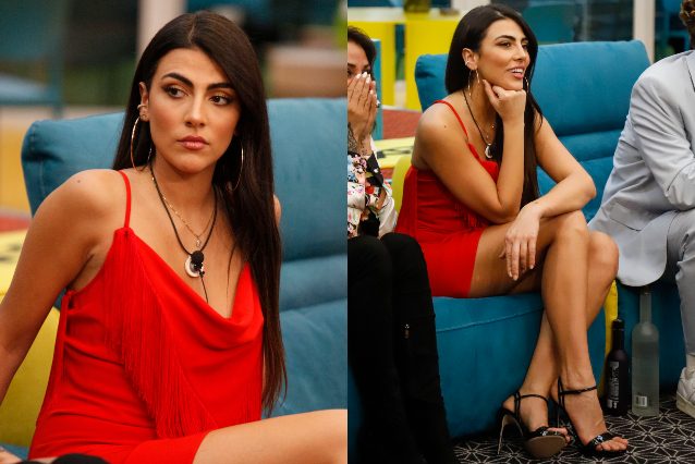 GF Vip 2020, Giulia Salemi osa in rosso: nella puntata 19 indossa frange e sandali da oltre 500 euro
