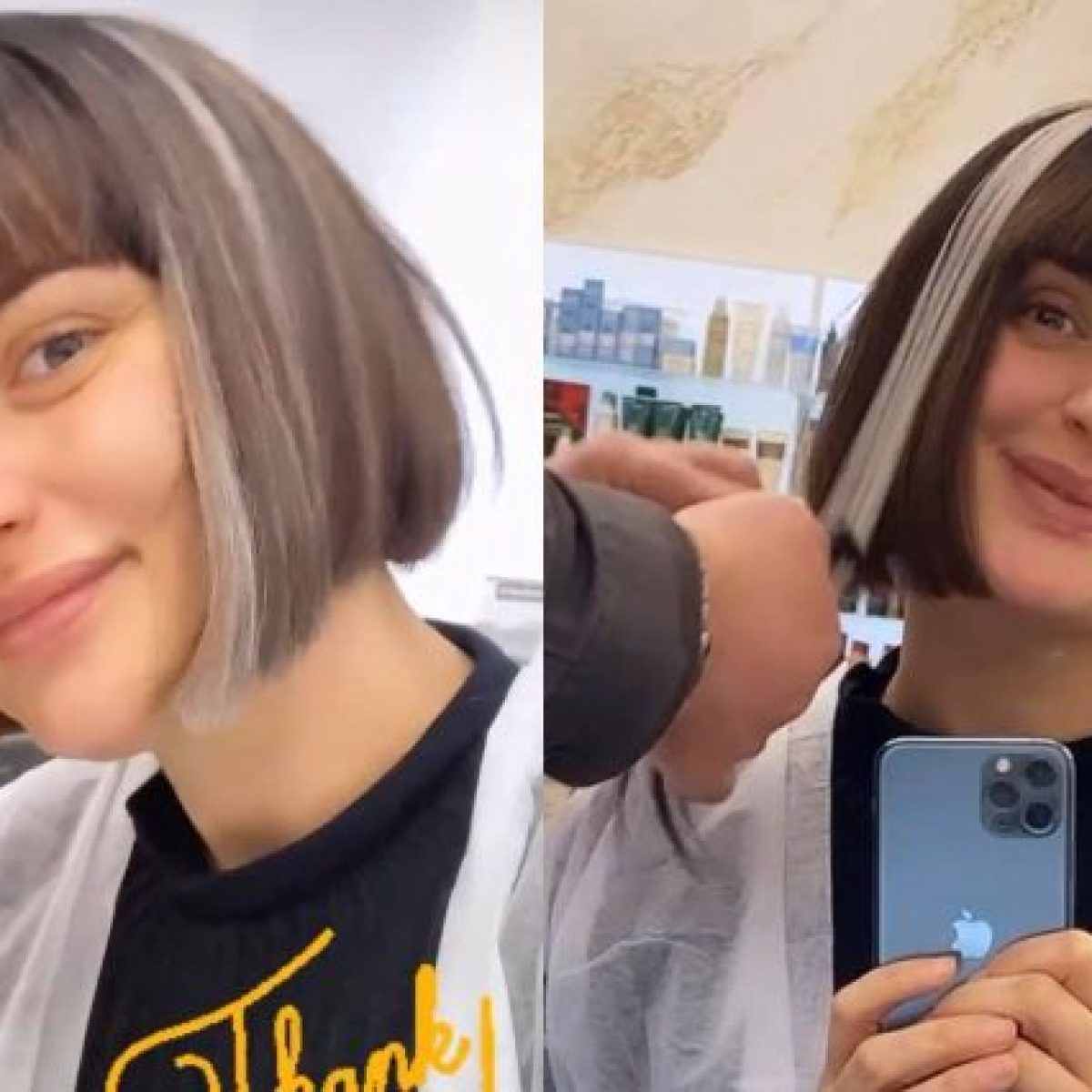 ciocche di capelli colorate