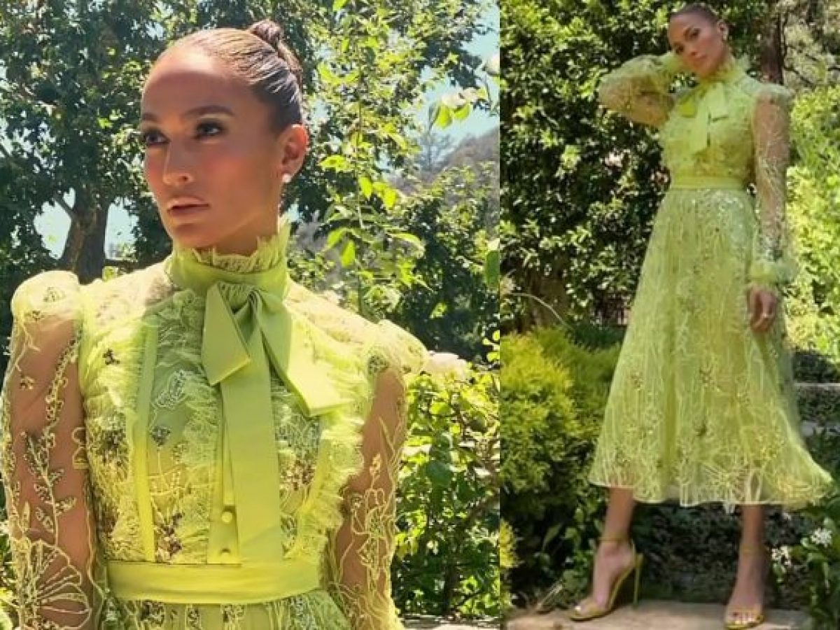 jlo vestito verde
