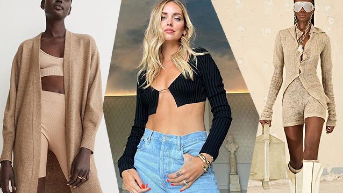 da sinistra, H&M, Chiara Ferragni in Jacquemus e Acne Studios