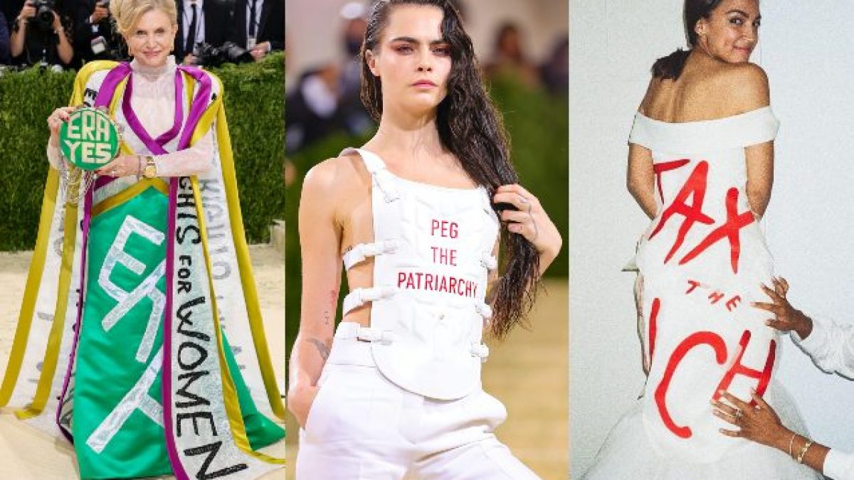 da sinistra Carolyn Maloney, Cara Delevingne, Alexandria Ocasio–Cortez