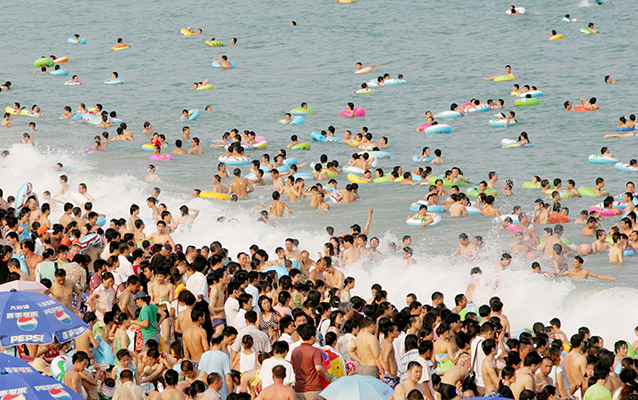 Spiaggia di Dameisha, nella provincia di Shenzhen, in Cina.