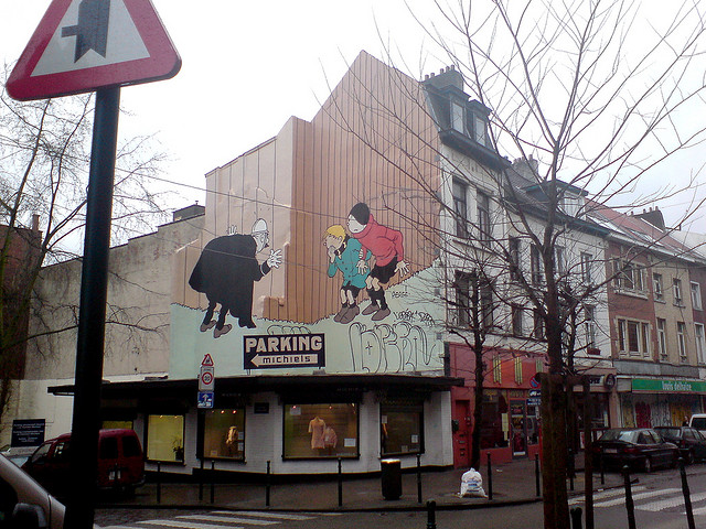 Hergé, murales del fumetto a Bruxelles