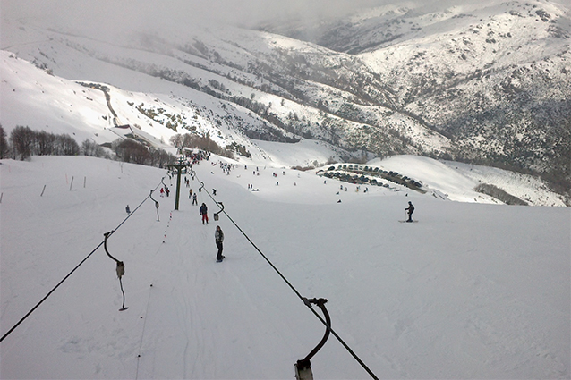 Skilift sul Monte Bruncu Spina (Foto di Daniele Pistis).