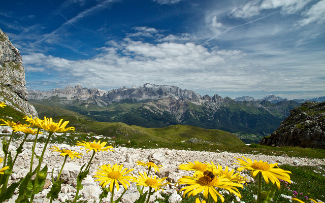 La Marmolada in estate. Foto di Samuel John