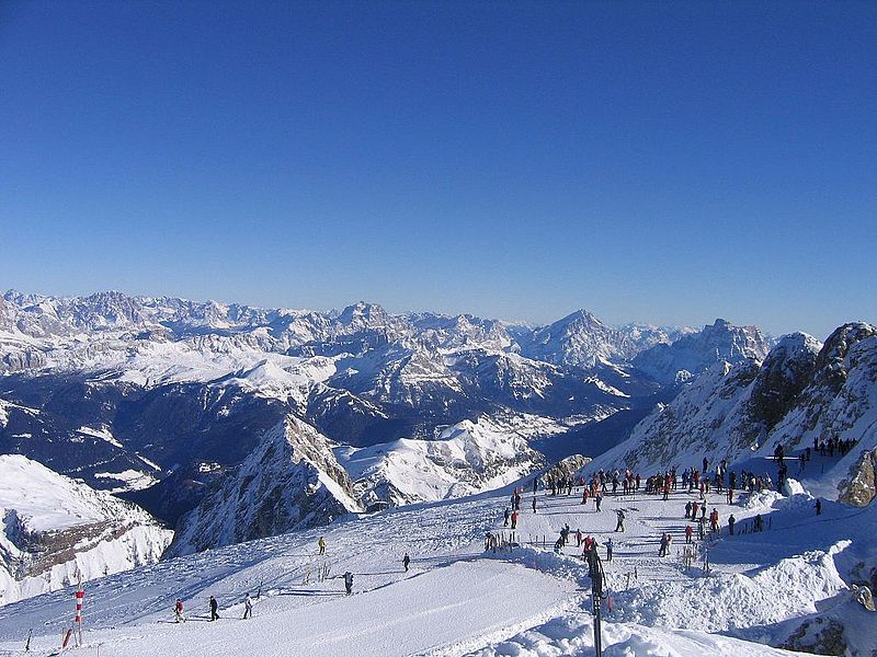 Sciare sula Marmolada. Foto da Wikipedia
