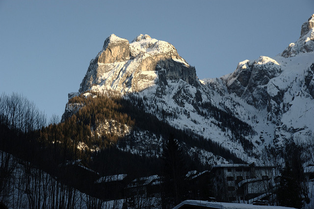 Alleghe in inverno. Foto di Alberto