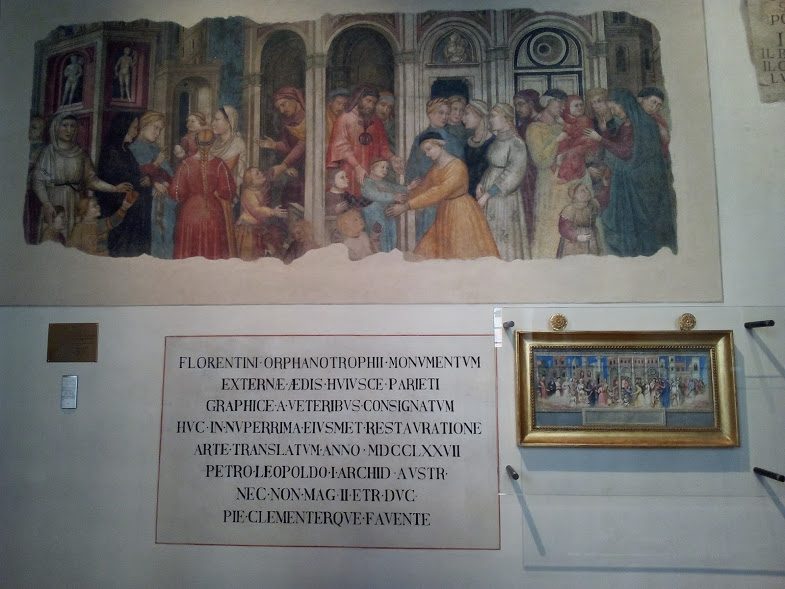 Niccolò Gerini e Antonio di Baldese, I capitani della Misericordia affidano gli orfani alle madri adottive (1386)