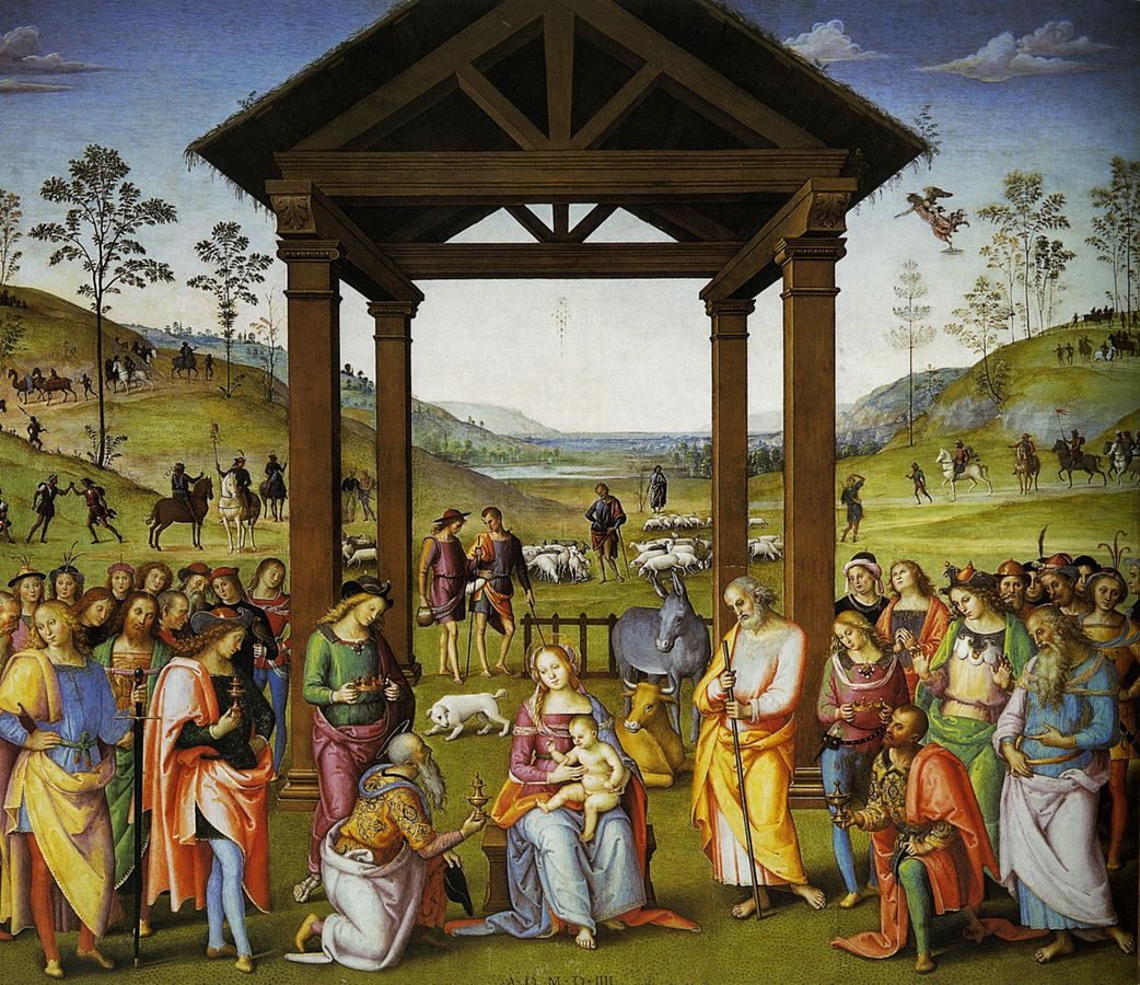 Pietro Perugino, Adorazione dei Magi, Oratorio di Santa Maria dei Bianchi – Foto Wikipedia