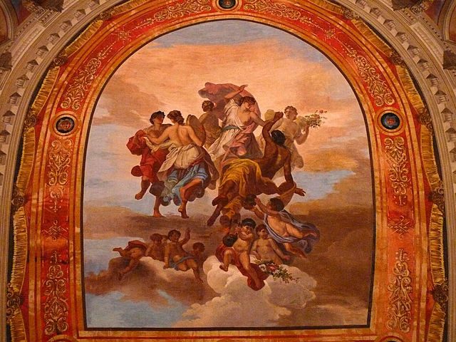 Affresco nel teatro di Bevagna – Foto Wikipedia