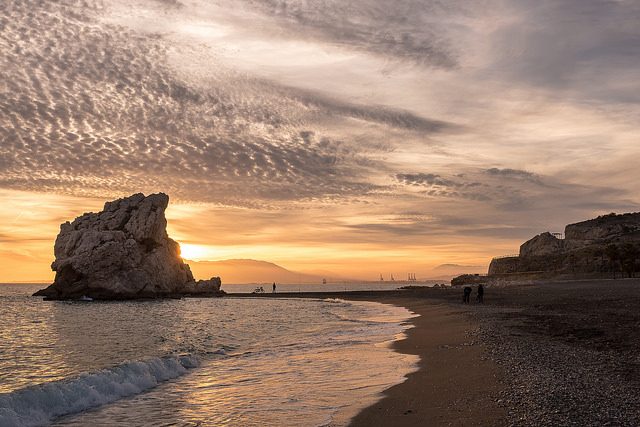 Playa Peñón del Cuervo, Málaga.
