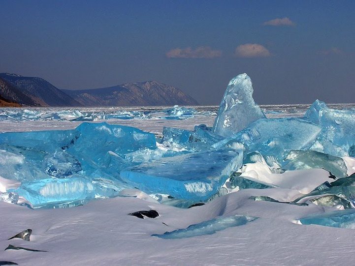 Lago Baikal in inverno
