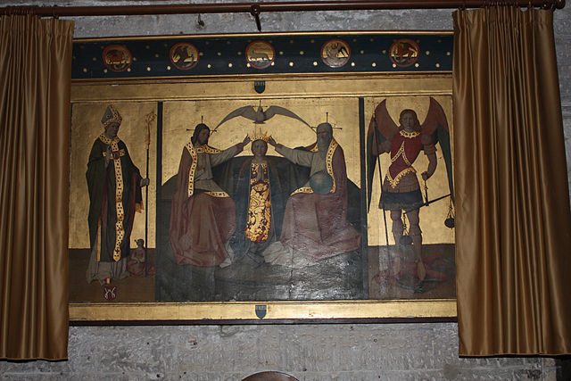 Trittico dell’Incoronazione della Vergine (XV secolo) nella Cattedrale di Saint Siffrein – Foto Wikimedia Commons