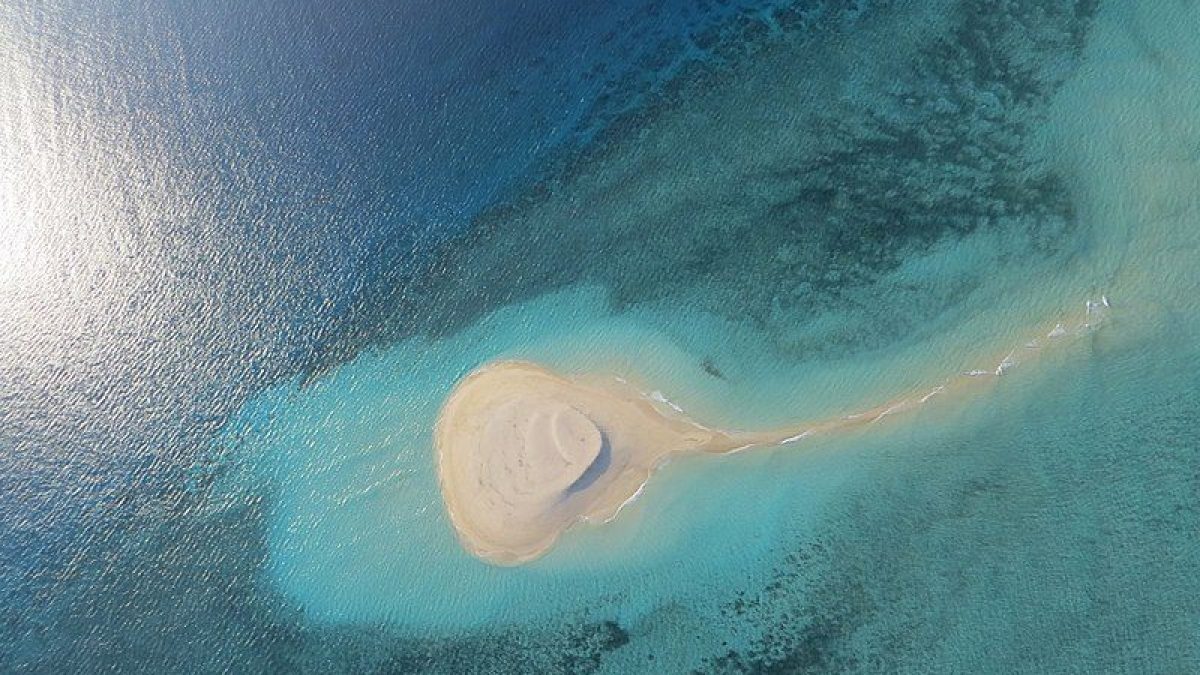 Vista della isoletta di sabbia bianca di Mayotte