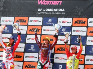 Il podio del GP di Lombardia