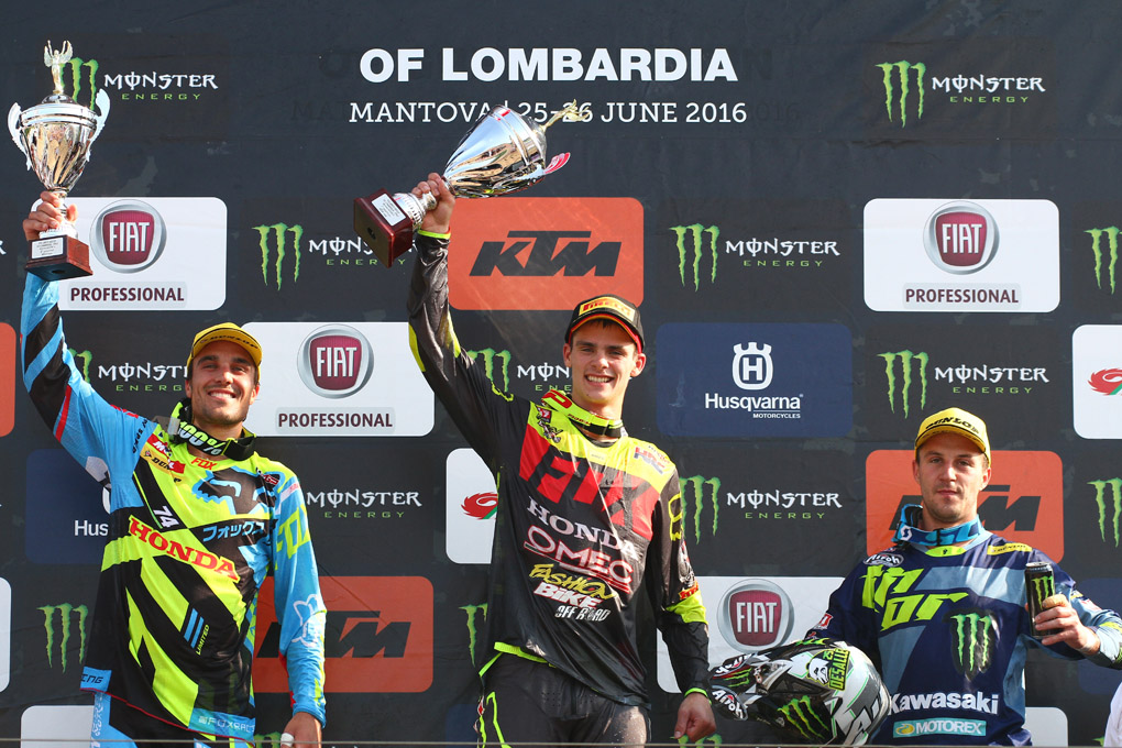 Gajser, Paulin e Desalle sul podio del GP di Lombardia – foto Fabrizio Carrubba