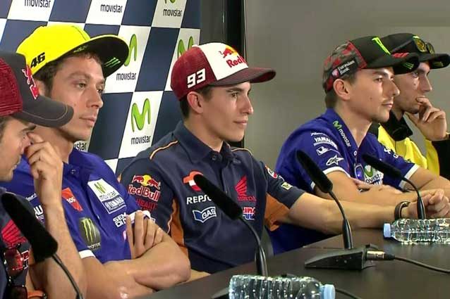 I piloti in conferenza stampa ad Aragon / MotoGp