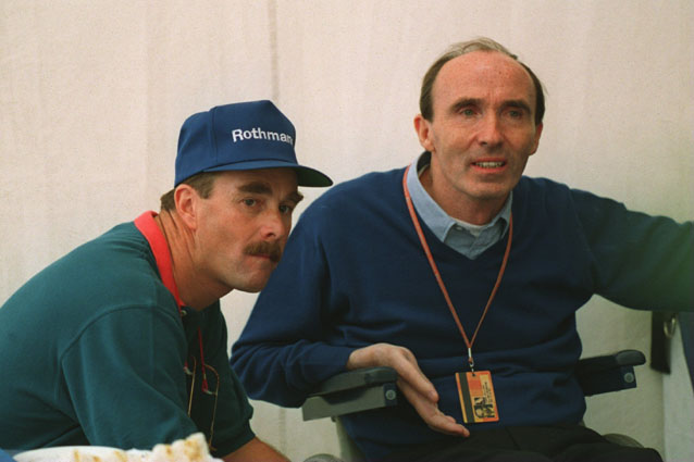 Nigel Mansell insieme a Frank Williams – ALLSPORT