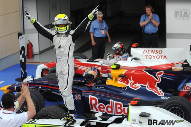 Jenson Button dopo la vittoria nel 2009 – Getty Images