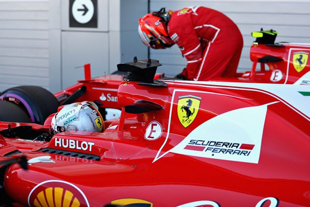 Le due Ferrari che partiranno in prima fila a Sochi – Getty Images