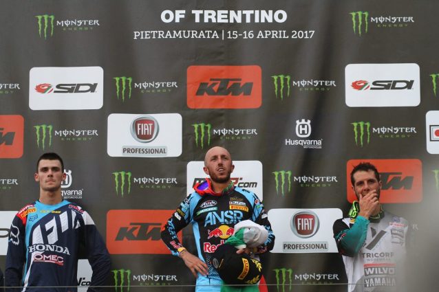 Il podio del GP del Trentino – foto Carrubba