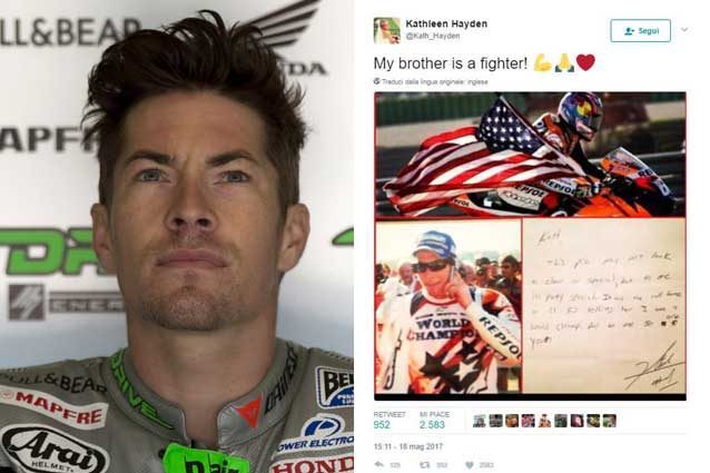 Nicky Hayden, il messaggio della sorella Kathleen: “Mio fratello è un combattente”