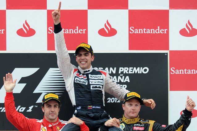Pastor Maldonado vince il GP di Spagna nel 2012 – Getty Images