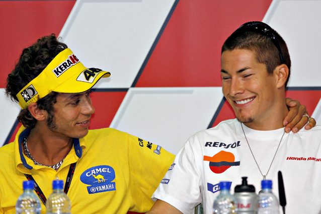 Valentino Rossi e Nicky Hayden nel 2006 – Getty Images