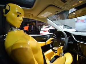 La riproduzione di un manichino da crash test (Getty)