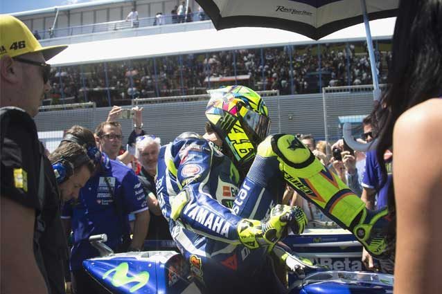 Valentino Rossi sulla griglia di partenza del Gp di Spagna 2016 / GettyImages