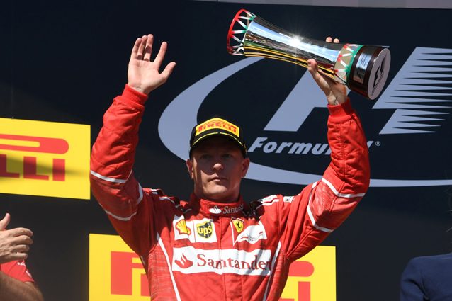 Kimi Raikkonen sul podio del Gran Premi d'Ungheria – Getty Images