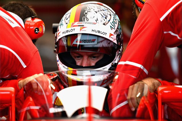 Sebastian Vettel con il nuovo sistema di protezione Shield – Getty Images