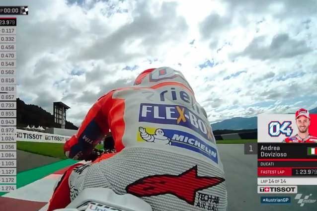 Andrea Dovizioso si prende il warm up, 6° Rossi