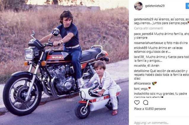 Angel Nieto, il toccante messaggio del figlio Gelete: “Uniti per sempre papà”