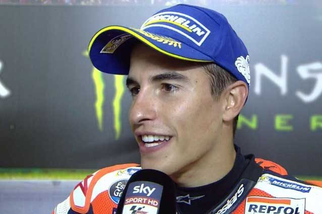 Marc Marquez durante l'intervista al backdrop / SkySport