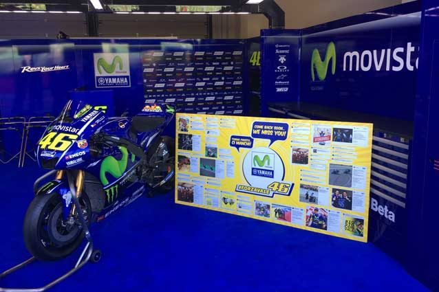 Il box di Valentino Rossi a Misano