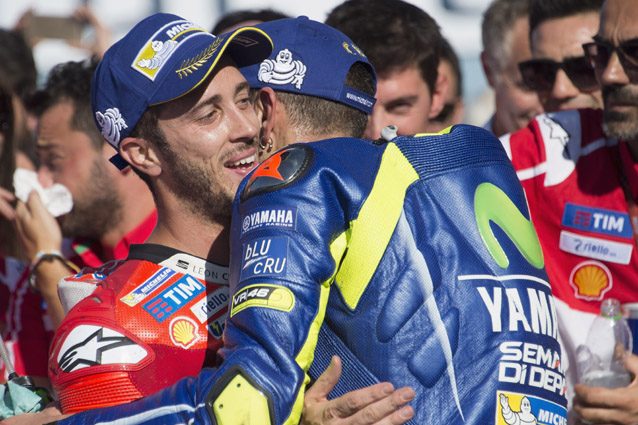 Andrea Dovizioso e Valentino Rossi – Getty Images