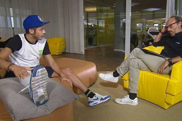 Valentino Rossi intervistato da Guido Meda / Sky Sport MotoGP