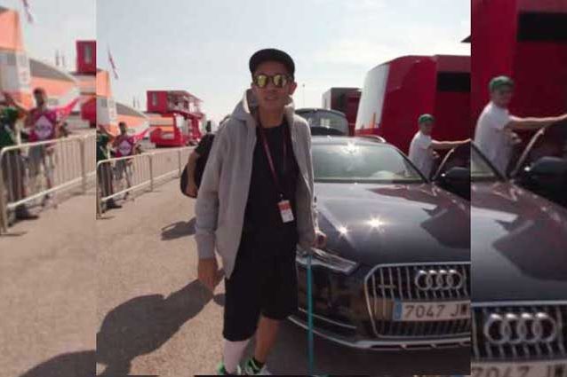 L’arrivo di Valentino Rossi ad Aragon / MotoGp.com