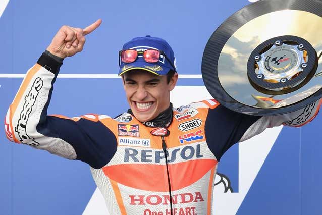Marc Marquez sul gradino più alto del podio di Phillip Island / Getty Images